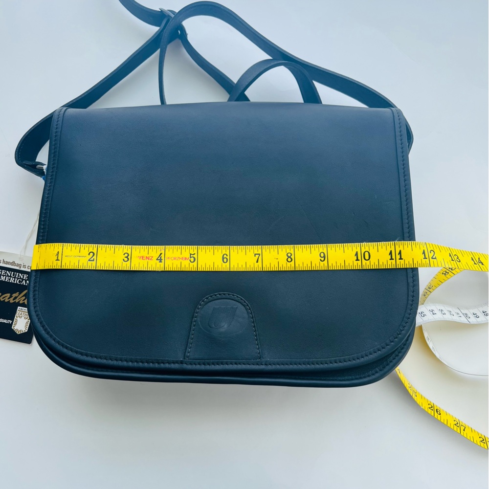 Vintage rare NWT  United Airlines uniform black genuine leather handbag . - Picture 3 of 16